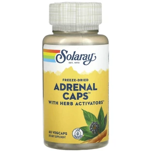 Здоров'я надниркових залоз Solaray Freeze-Dried Adrenal Caps, з активаторами травами, 60 вегетаріанських капсул