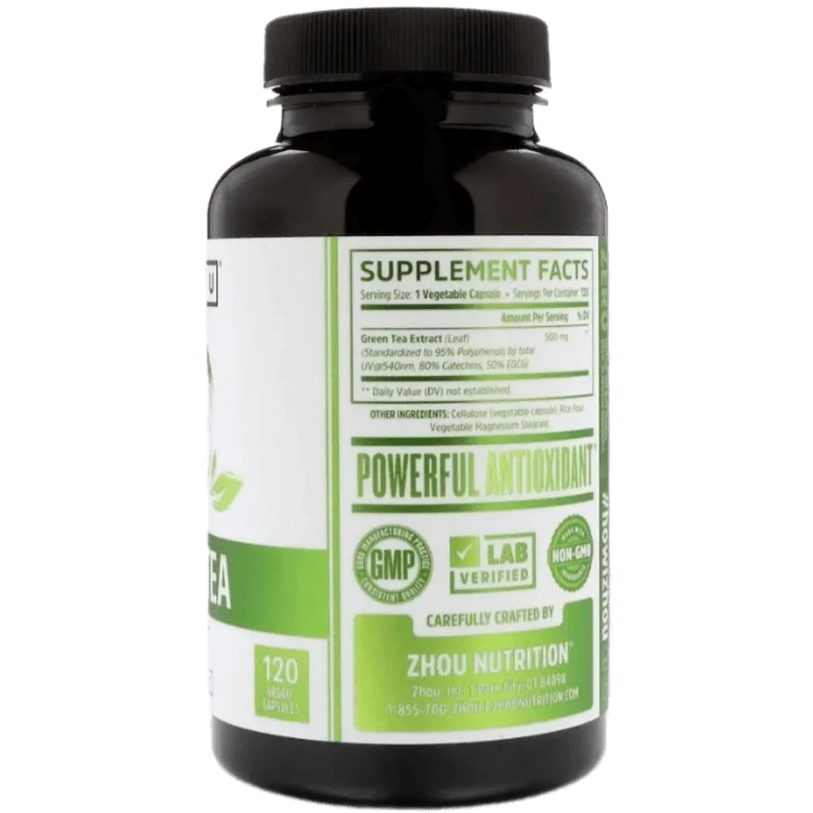 Екстракт Зеленого чаю Zhou Nutrition Green Tea, 120 вегетаріанських капсул: ціни та характеристики