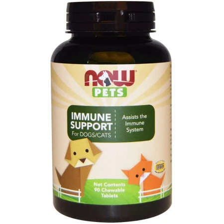 Иммунитет поддержка для кошек и собак Now FoodsImmune Support For Dogs/Cats, Pets, 90 жевательных таблеток: цены и характеристики