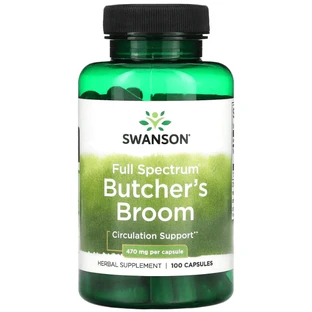 Іглиця колюча Swanson Butcher's Broom 470 мг, повного спектру дії, 100 капсул