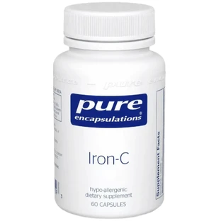 Залізо та вітамін С Pure Encapsulations Iron-C, 60 капсул
