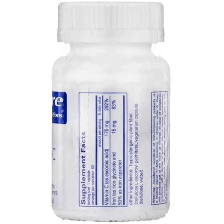 Залізо та вітамін С Pure Encapsulations Iron-C, 60 капсул: ціни та характеристики