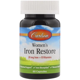 Железо для женщин Carlson Women's Iron Restore, 60 капсул