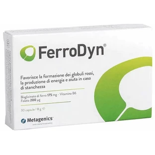 Железо + витамины Metagenics FerroDyn, 30 капсул