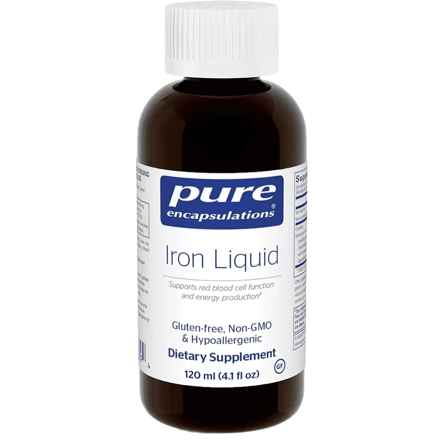 Жидкое железо Pure Encapsulations Iron liquid, поддерживает функцию гемоглобина и миоглобина, 120 мл: цены и характеристики