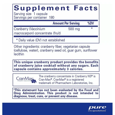 Клюква NS Pure Encapsulations Cranberry NS, 180 капсул: цены и характеристики