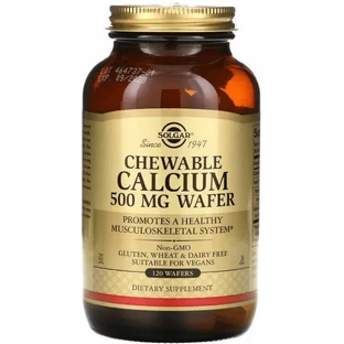 Кальций жевательный Solgar Chewable Calcium 500 мг, 120 вафель