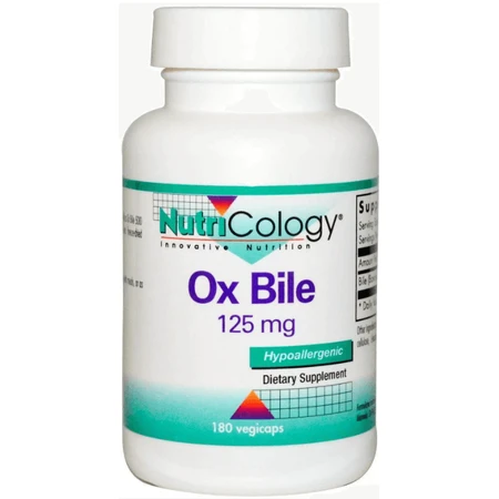 Екстракт бичачої жовчі Nutricology Ox Bile 125 мг, 180 капсул: ціни та характеристики