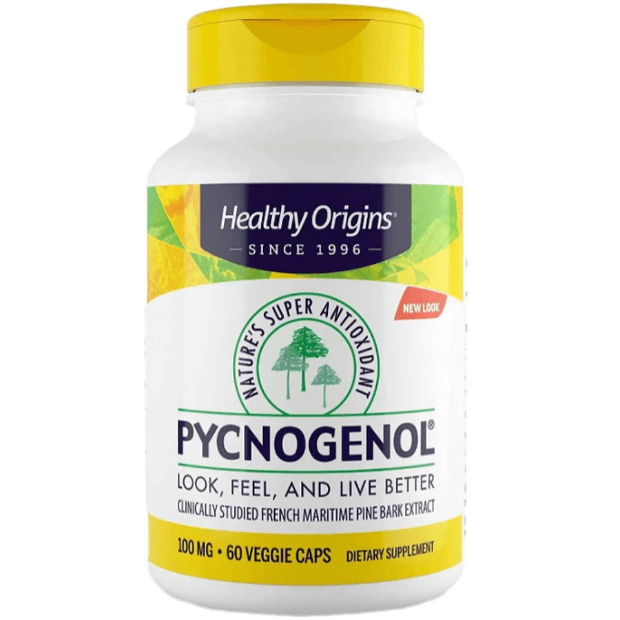Пікногенол екстракт соснової кори Healthy Origins Pycnogenol 100 мг, 60 капсул: ціни та характеристики