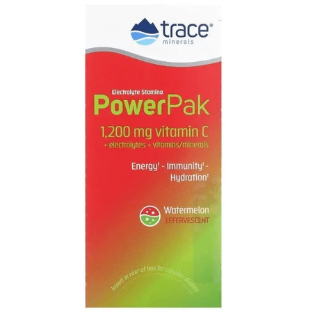 Електроліти Trace Minerals Research Electrolyte Stamina Power Pak зі смаком кавуна, 30 пакетів по 5,5 г: ціни та характеристики