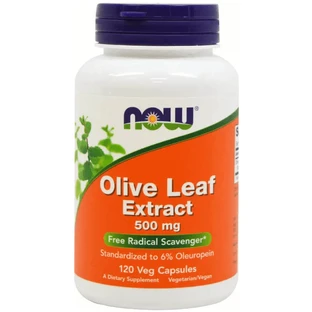 Экстракт листьев оливы Now Foods Olive Leaf Extract 500 мг, 120 капсул