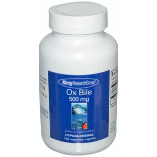 Екстракт бичачої жовчі Allergy Research Ox Bile 500 мг, 100 капсул