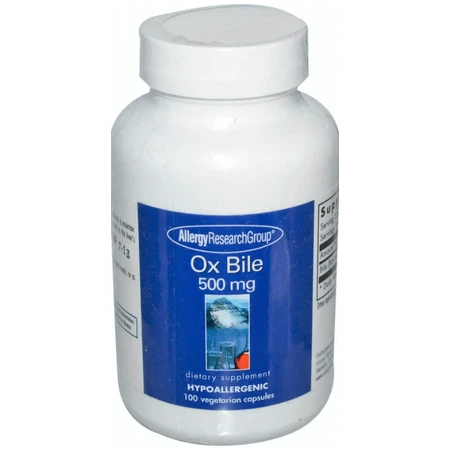 Екстракт бичачої жовчі Allergy Research Ox Bile 500 мг, 100 капсул: ціни та характеристики
