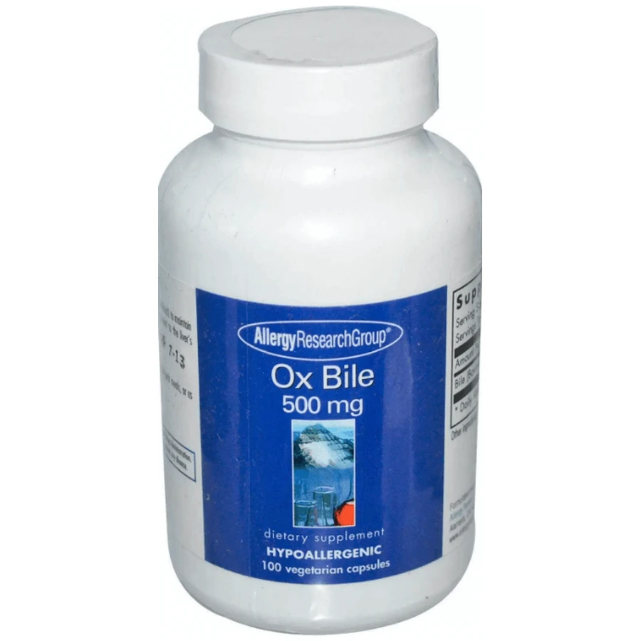 Екстракт бичачої жовчі Allergy Research Ox Bile 500 мг, 100 капсул: ціни та характеристики