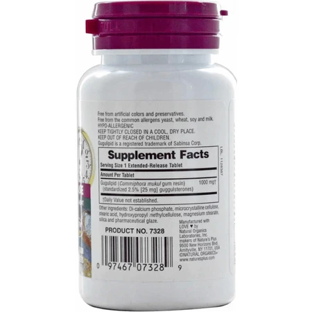 Гуггул Natures Plus Herbal Actives Gugulipid 1000 мг, 30 таблеток: цены и характеристики