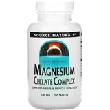 Магний хелат Source Naturals Magnesium Chelate 100 мг, 250 таблеток