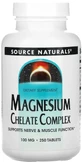 Магній хелат Source Naturals Magnesium Chelate 100 мг, 250 таблеток