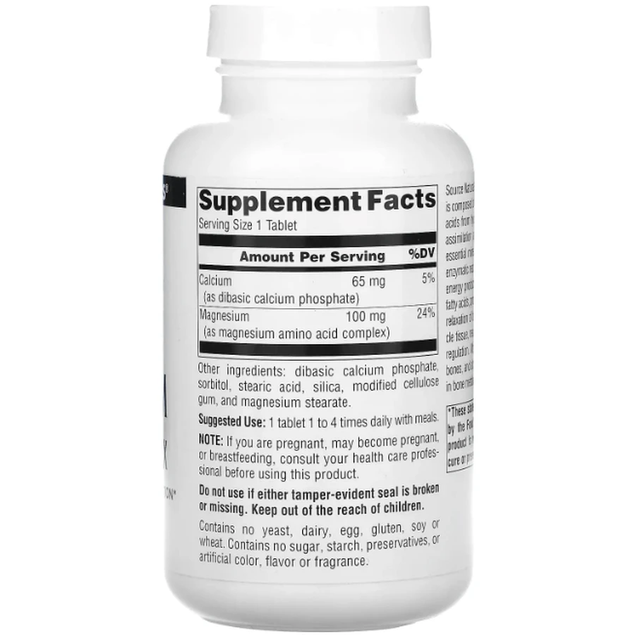 Магній хелат Source Naturals Magnesium Chelate 100 мг, 250 таблеток: ціни та характеристики