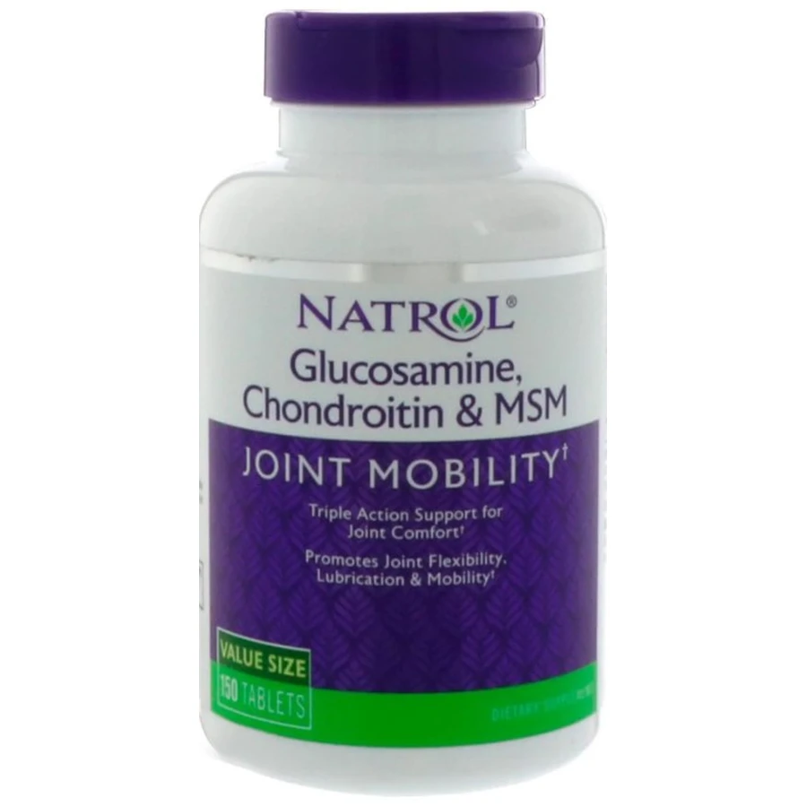 Глюкозамін хондроїтин МСМ Natrol Glucosamine Chondroitin MSM, 150 таблеток: ціни та характеристики