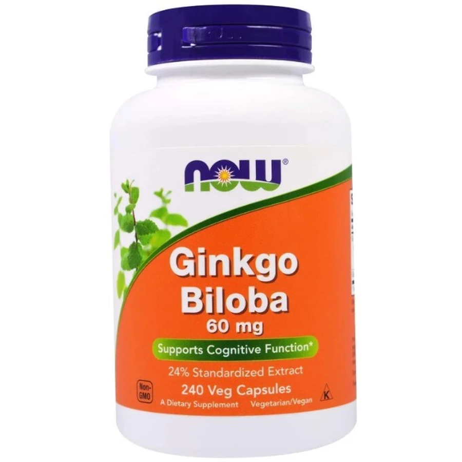 Гинкго Билоба Now Foods Ginkgo Biloba 60 мг, 240 вегетарианских капсул: цены и характеристики