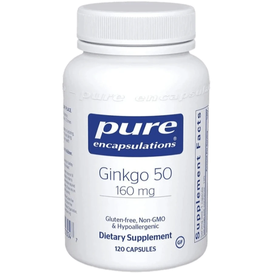 Гинкго Билоба Pure Encapsulations Ginkgo Biloba 160 мг, 120 капсул: цены и характеристики