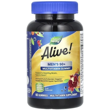 Вітаміни для чоловіків 50+ Nature's Way Men's 50+ Gummy Vitamins, 60 жувальних цукерок: ціни та характеристики