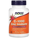 Витамин С и цинк для иммунитета Now Foods C-1000 Zinc Immune 1000 мг/15 мг, 90 вегетарианских капсул