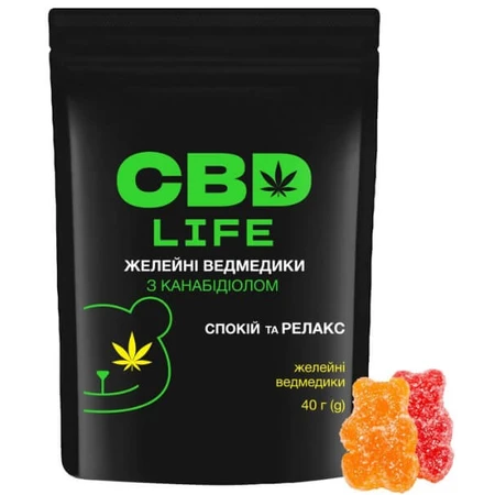 Желейні ведмедики CBD Life з канабідіолом, спокій та розслаблення, 40 г: ціни та характеристики