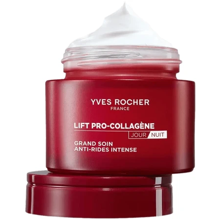 Інтенсивний крем Ліфт Про-Колаген Yves Rocher Lift Pro-Collagene від зморщок та для пружності шкіри обличчя, шиї та декольте, 75 мл: ціни та характеристики