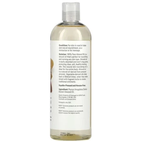 Масло солодкого мигдалю Now Foods Solutions Sweet Almond Oil, 473 мл: ціни та характеристики