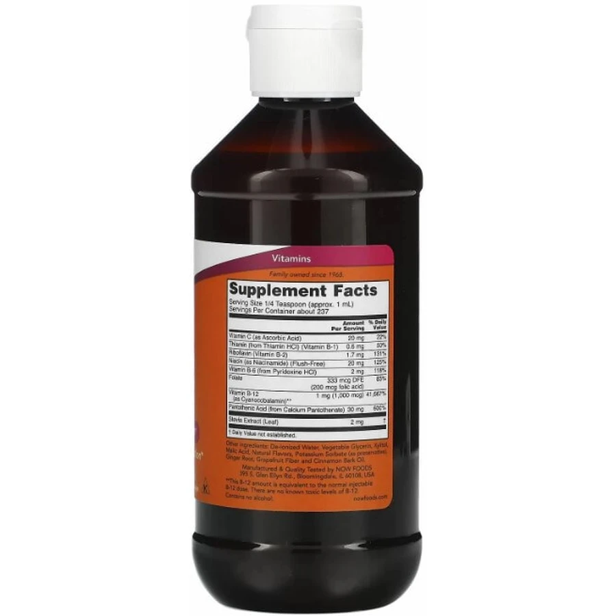 Витамин В12 Now Foods Liquid B-12 B-комплекс, жидкий, 237 мл: цены и характеристики