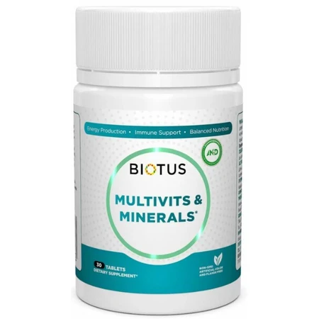 Мультивітаміни та мінерали Biotus Multivits & Minerals, 30 таблеток: ціни та характеристики