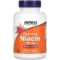 Ніацин (Вітамін В3) Now Foods Flush-Free Niacin 250 мг, без почервоніння, 180 вегетаріанських капсул