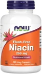 Ніацин (Вітамін В3) Now Foods Flush-Free Niacin 250 мг, без почервоніння, 180 вегетаріанських капсул