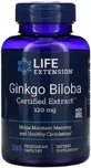 Гінкго білоба Life Extension Ginkgo Biloba 120 мг,  сертифікований екстракт, 365 капсул