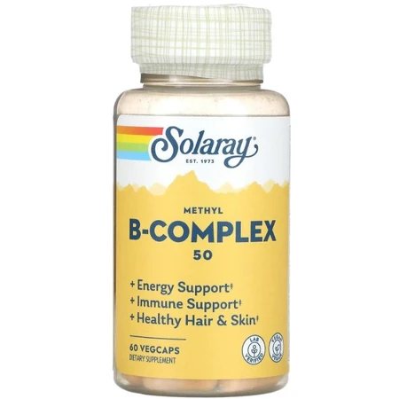 Вітаміни групи В Solaray Methyl B-Complex 50, 60 вегетаріанських капсул: ціни та характеристики