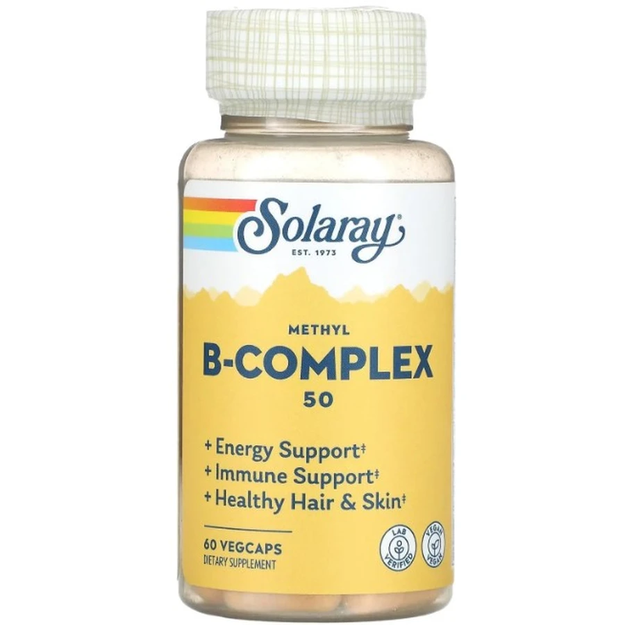 Вітаміни групи В Solaray Methyl B-Complex 50, 60 вегетаріанських капсул: ціни та характеристики