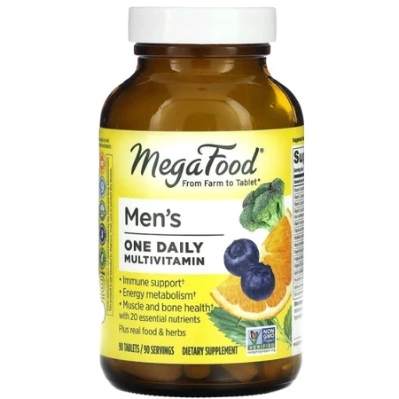 Витамины для мужчин MegaFood Men's One Daily, без железа, 1 в день, 90 таблеток: цены и характеристики
