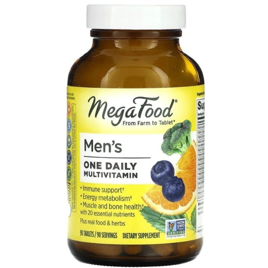 Витамины для мужчин MegaFood Men's One Daily, без железа, 1 в день, 90 таблеток: цены и характеристики