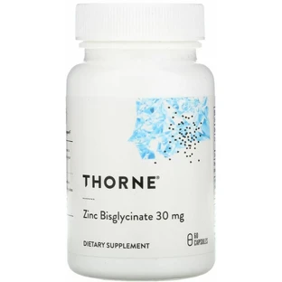 Бісгліцинат цинку Thorne Zinc Bisglycinate 30 мг, 60 капсул