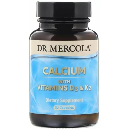 Кальцій з вітамінами Д3 і К2 Dr. Mercola Calcium with Vitamins D3 & K2, 30 капсул: ціни та характеристики