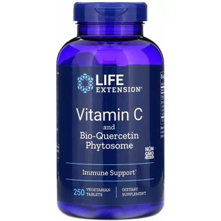 Вітамін С + біо-кверцетин Life Extension Vitamin C and Bio-Quercetin Phytosome, 250 вегетаріанських таблеток