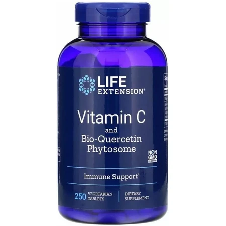 Вітамін С + біо-кверцетин Life Extension Vitamin C and Bio-Quercetin Phytosome, 250 вегетаріанських таблеток: ціни та характеристики
