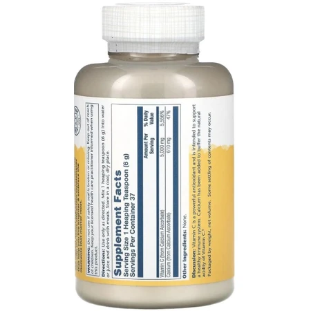 Витамин С Solaray Buffered Vitamin C 5000 мг, буферизованный, порошок, 227 г: цены и характеристики