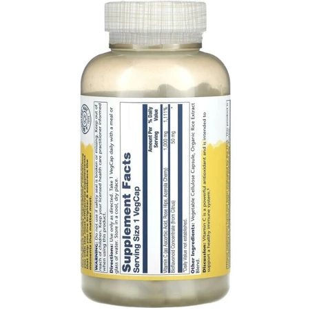 Витамин С с биофлавоноидами Solaray Vitamin C 1000 мг, концентрат, 250 капсул: цены и характеристики