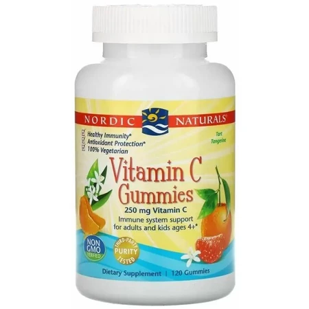 Вітамін С жувальний Nordic Naturals Vitamin C Gummies, смак мандарина, 120 шт.: ціни та характеристики
