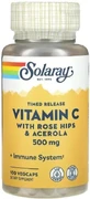 Вітамін С Solaray Vitamin C 500 мг, двофазне вивільнення, 100 капсул