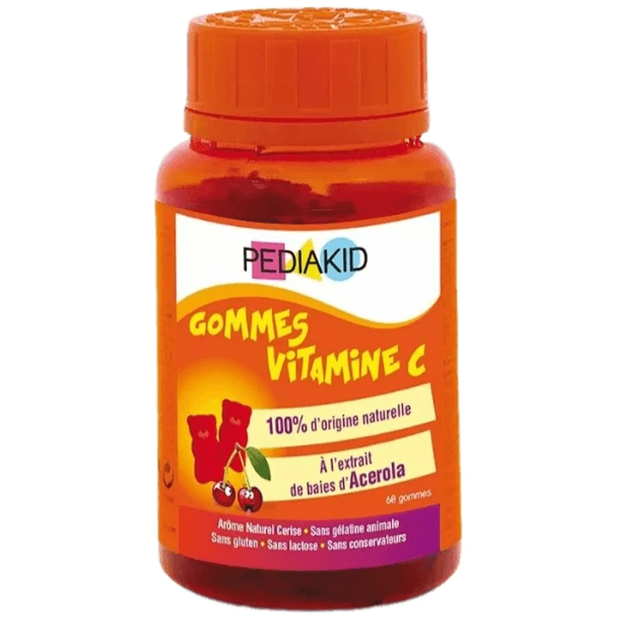 Витамин С Pediakid Radiergummis Vitamin C, для детей, 60 жевательных конфет: цены и характеристики