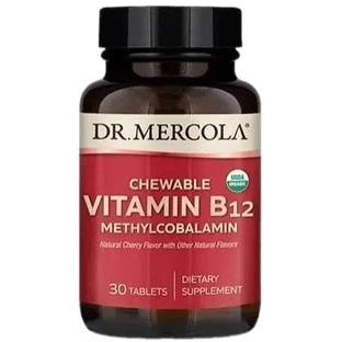 Витамин В12 Dr. Mercola Vitamin B12 1000 мкг, органик, 30 жевательных таблеток