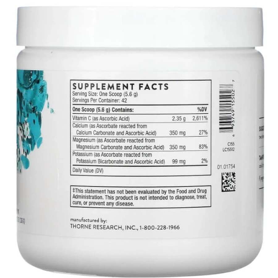 Вітамін С Thorne Buffered C Powder, буферизований, порошок, 236 г: ціни та характеристики